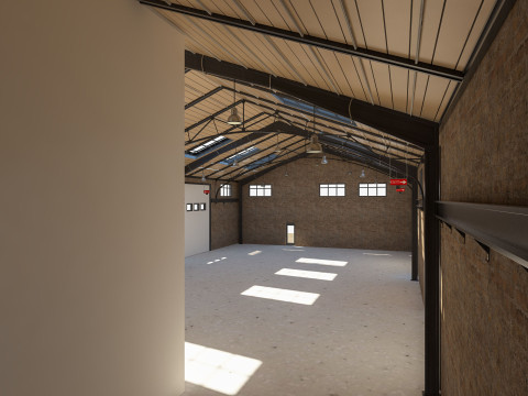 Warehouse Office interior and exterior Modèle 3D