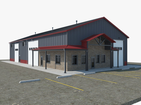 Warehouse Office interior and exterior Modèle 3D