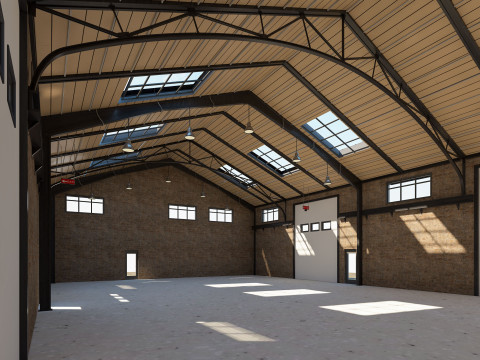 Warehouse Office interior and exterior Modèle 3D