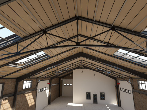 Warehouse Office interior and exterior Modèle 3D