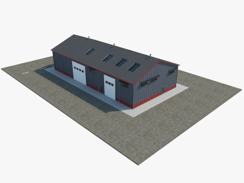 Warehouse Office interior and exterior Modèle 3D