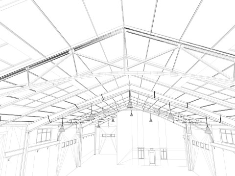 Warehouse Office interior and exterior Modèle 3D
