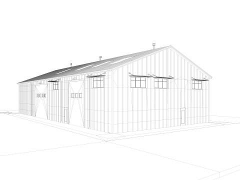 Warehouse Office interior and exterior Modèle 3D