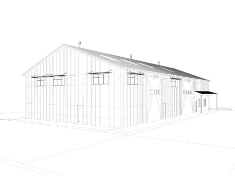 Warehouse Office interior and exterior 3D Model