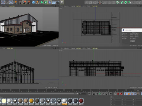 Warehouse Office interior and exterior 3D Model