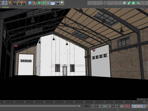 Warehouse Office interior and exterior 3D Model