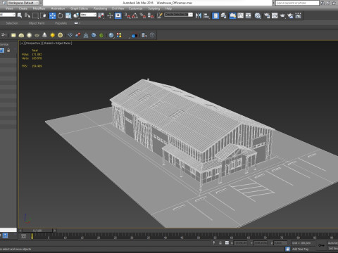 Warehouse Office interior and exterior Modèle 3D