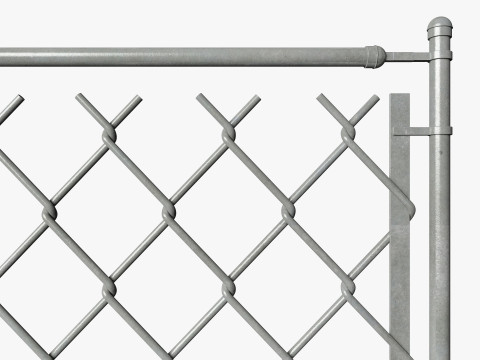 Chain Link Wire Fence Modelo 3D
