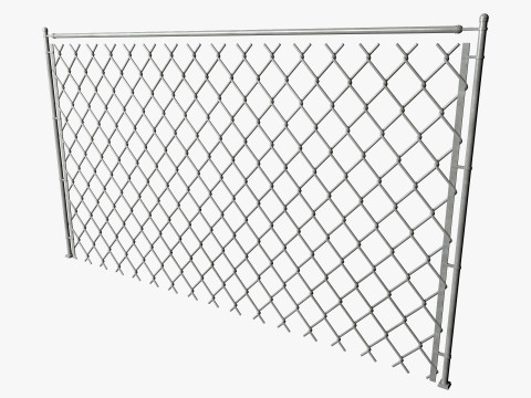 Chain Link Wire Fence Modelo 3D