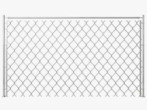 Chain Link Wire Fence Modelo 3D