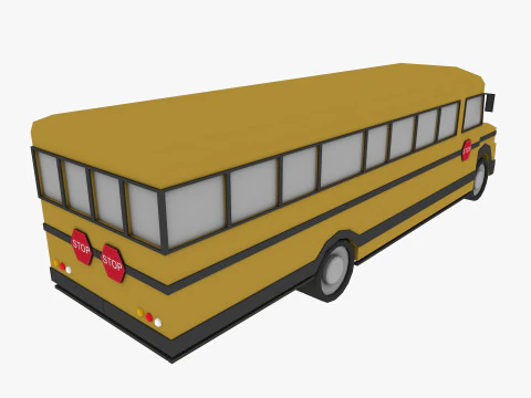 Auto dei cartoni animati a basso numero di poligoni Modello 3D