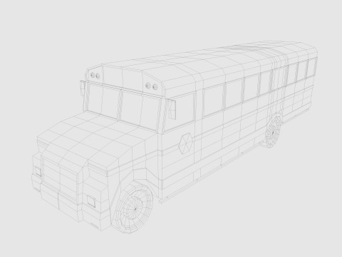 Cartoon Cars Low-poly 3D-Modell
