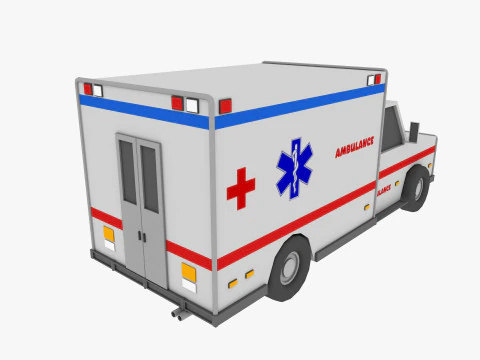 Auto dei cartoni animati a basso numero di poligoni Modello 3D