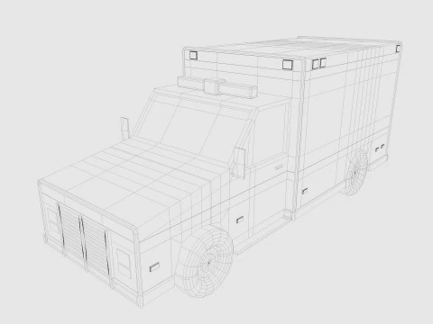 Auto dei cartoni animati a basso numero di poligoni Modello 3D