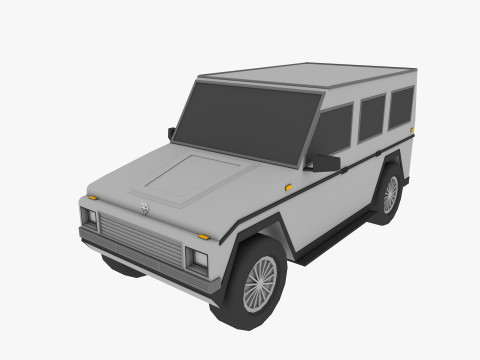 Cartoon Cars Low-poly 3D-Modell