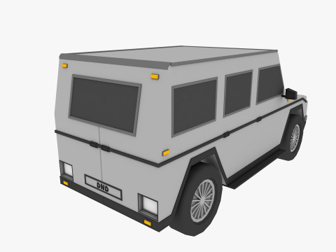 Cartoon Cars Low-poly 3D-Modell