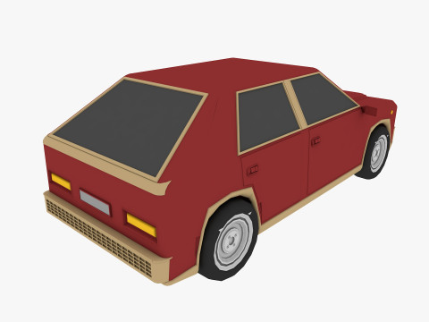 Cartoon Cars Low-poly 3D-Modell