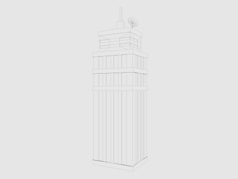 Cartoon Skyscraper Pack Low-poly Model 3D