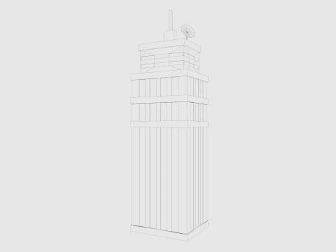 Cartoon Skyscraper Pack Low-poly 3D Model