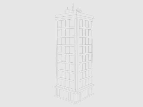 Cartoon Skyscraper Pack Low-poly Model 3D