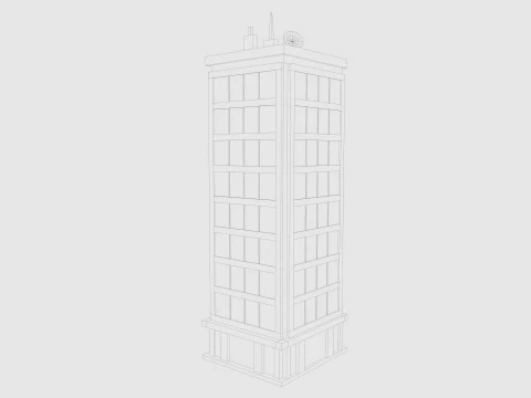 Cartoon Skyscraper Pack Low-poly 3D Model