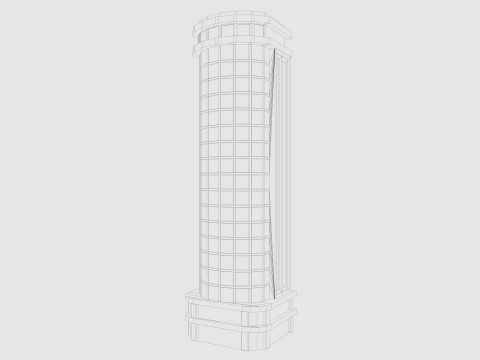 Cartoon Skyscraper Pack Low-poly Model 3D