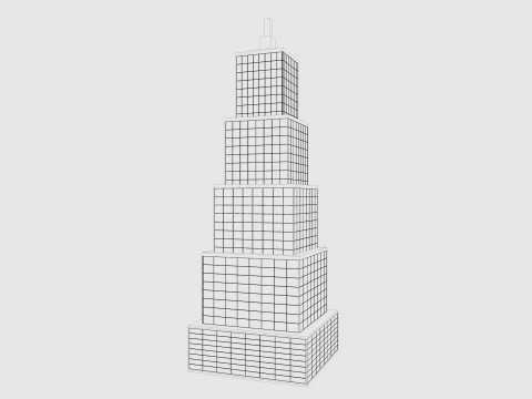 Cartoon Skyscraper Pack Low-poly 3D Model
