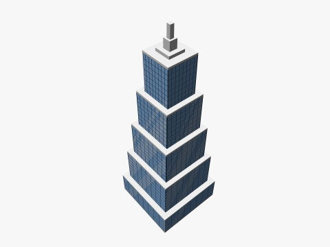 Cartoon Skyscraper Pack Low-poly Model 3D