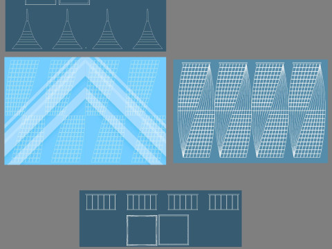 Cartoon Skyscraper Pack Low-poly Model 3D