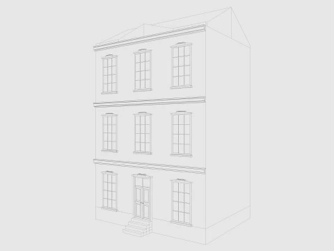Cartoon Buildings Pack Low-poly 3D Model