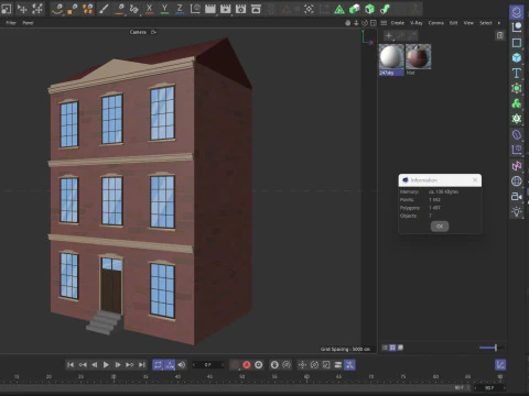 Cartoon Buildings Pack Low-poly 3D Model