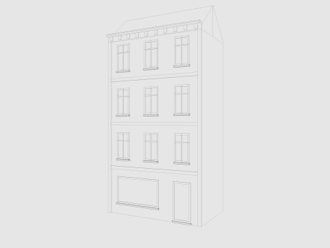 Cartoon Buildings Pack Low-poly 3D मॉडल