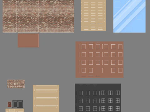 Cartoon Buildings Pack Low-poly 3D Model