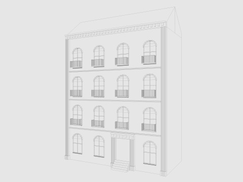 Cartoon Buildings Pack Low-poly 3D मॉडल