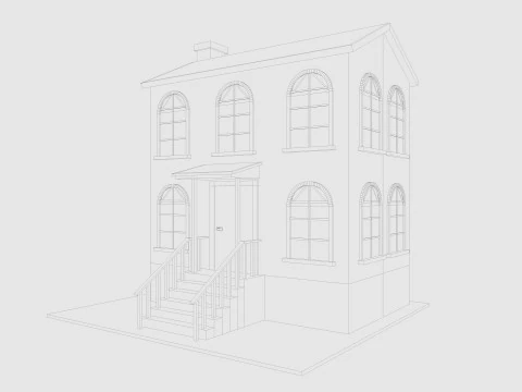 Cartoon House Pack Low-poly 3D Model