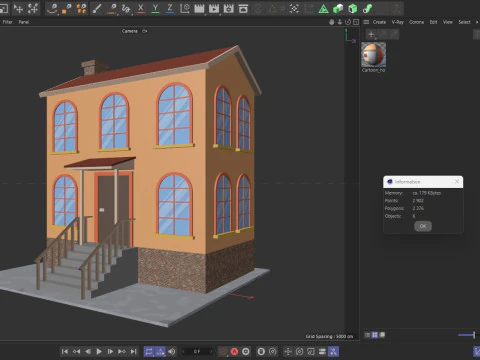 Cartoon House Pack Low-poly 3D Model