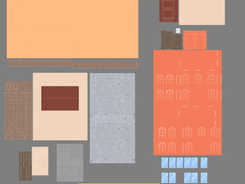 Cartoon House Pack Low-poly 3D-Modell