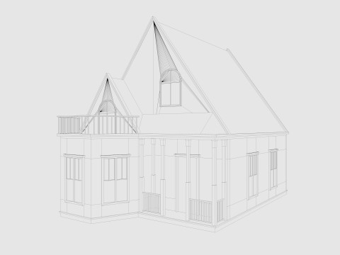 Cartoon House Pack Low-poly 3D-Modell
