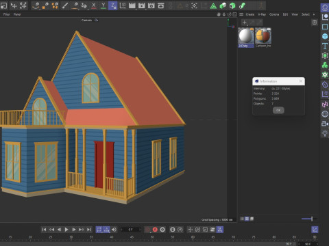 Cartoon House Pack Low-poly 3D-Modell