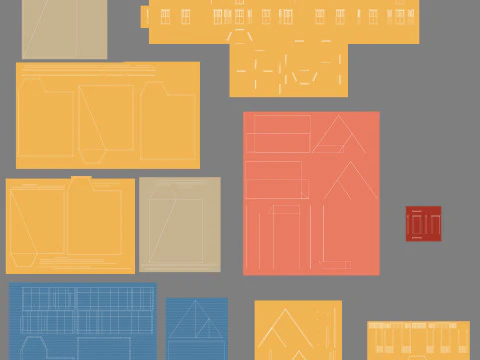 Cartoon House Pack Low-poly 3D Model