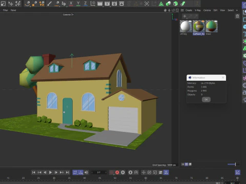 Cartoon House Pack Low-poly 3D Model