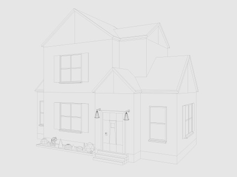 Cartoon House Pack Low-poly 3D-Modell