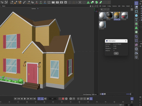 Cartoon House Pack Low-poly 3D-Modell