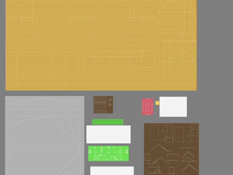 Cartoon House Pack Low-poly 3D-Modell