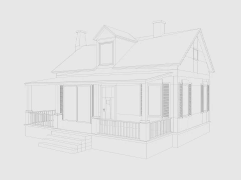 Cartoon House Pack Low-poly 3D Model