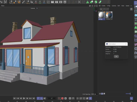 Cartoon House Pack Low-poly 3D Model