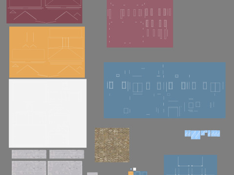 Cartoon House Pack Low-poly 3D-Modell