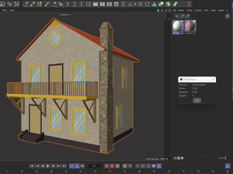 Cartoon House Pack Low-poly 3D-Modell