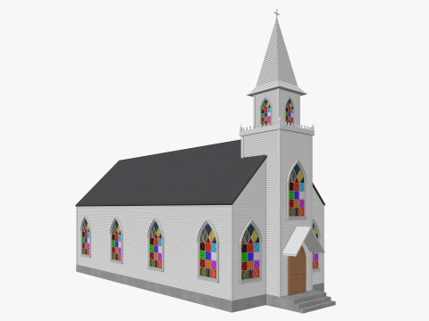 Cartoon City Buildings Pack Low-poly 3D Model