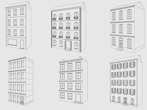 Cartoon City Pack Low-poly 3D Model